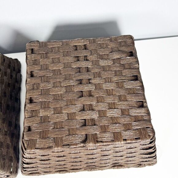 Harvest Home Collections Brown Baskets 10” By 10” NEW w/Tags - Picture 10 of 11